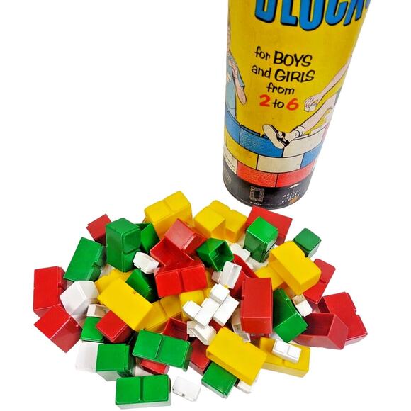 VTG Tri-State Toys Pre-School Plastic Block City Model PS 295 Building Set Toy - Picture 3 of 11